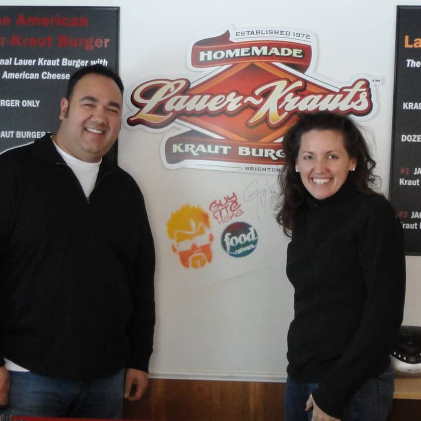 Rick and Jenn at Lauer Krauts from Diners Drive-ins and Dives