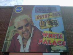 Billboard outside of White Palace Grill