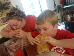 The Boy and his Momma doin' "The Hunch"!