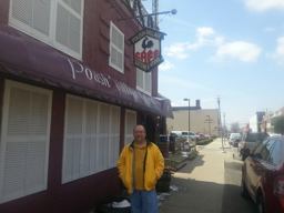 Outside the Polish Village Cafe