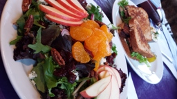 Salad and the Bark Lard sandwich