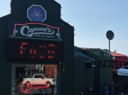 Out front of Capone's
