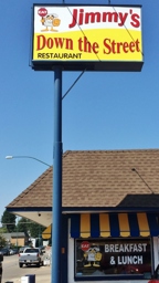 Out front of Jimmy's Down the Street