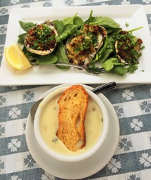 Oysters Rockafeller & Clam Chowder