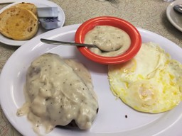 Chicken Fried Steak breakfast  @ The Silver Skillet