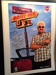 Guy's Triple D Poster at his Vegas Kitchen & Bar