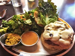 Elk Burger at Hill's Restaurant & Lounge