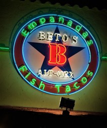 Out front of Beto's on Broadway