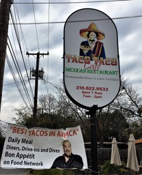 Out Front of the Taco Taco Cafe