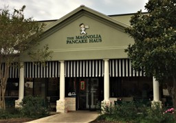 Out front of  The Magnolia Pancake Haus