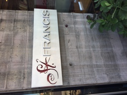 Out front of St. Francis