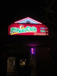 Out front of PizzalChik in Boise
