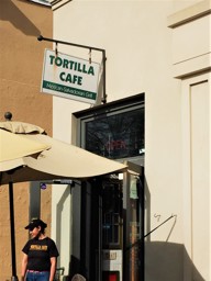 Out front of Tortilla Cafe