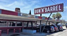 Out front of Bun n Barrel in San Antonio, TX
