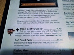 Triple D logo on dish from show at Lola’s in Vegas