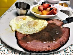 Ham Steak with Red Eye Gravy - Over Easy in Bellingham, WA