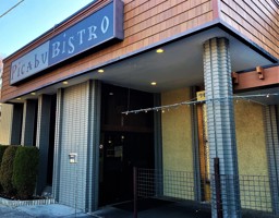 Out front of Picabu Neighborhood Bistro
