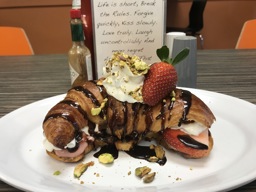 Strawberries & Cream Stuffed Croissant
