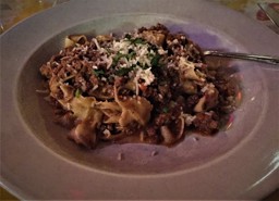 Elk Bolognese at Bizzaro's Cafe