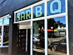 Out front of Wood Shop BBQ in Seattle.