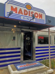 Front door to Madison Diner