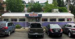 Out front of Madison Diner