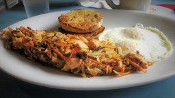 The Salmon Hash at Madison Diner