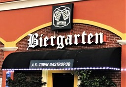 Out front of the Biergarten L.A.