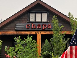 Out front of Chaps Coffee Co outside of Spokane, WA