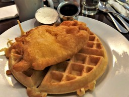 Chicken and Waffles at Cafe Genevieve