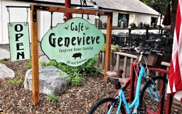 Out Front of Cafe Genevieve in Jackson WY