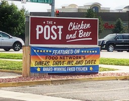 Triple D sign out front of The Post