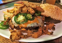 Texas Onion Straw Burger at The Sink