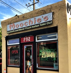 Out Front of Moochie's Meatballs in SLC, UT