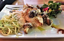 The Chicken Sous Vide Vallee d'Auge at Pizzeria Credo