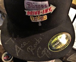 Guy signed Triple D hat at The Ace