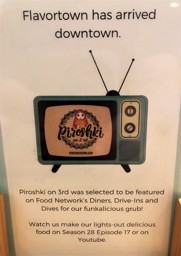 Triple D ad on table - Piroshki on 3rd