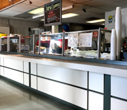 a look inside at the counter
