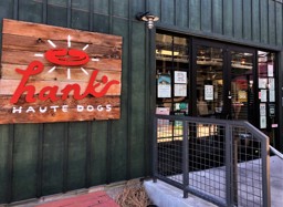 Out Front of Hank's Haute Dogs in Honolulu