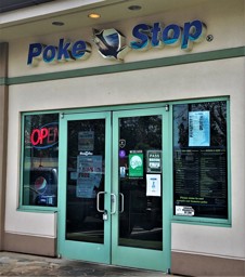 Out front of Poke Stop in Hawaii