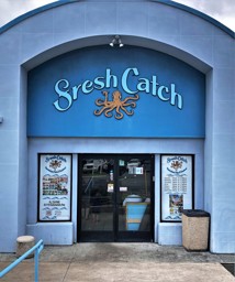 Out front of Fresh Catch in Kaneohe, HI