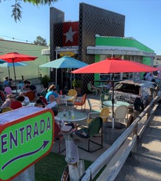 Out front of Lone Star Taqueria in SLC