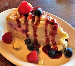 The Raspberry Charlotte Cheesecake at Tin Roof Grill