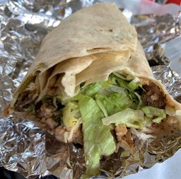Inside the Adovada Burrito