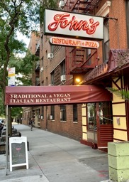 Out front of John’s of 12th Street in NYC