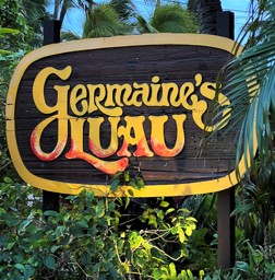 Out front of Germaine's Luau