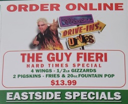 Triple D Menu at Eastside Fish Fry and Grill