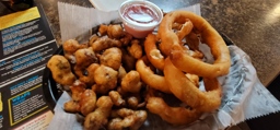 Joe Gizzard City Chicken Livers with Onion Rings