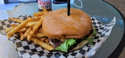 Junkyard Extreme Burgers and Brats  Coupe De Grill Burger with Fries