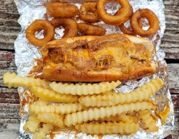 Whazz Up Dog with Fries & Rings
